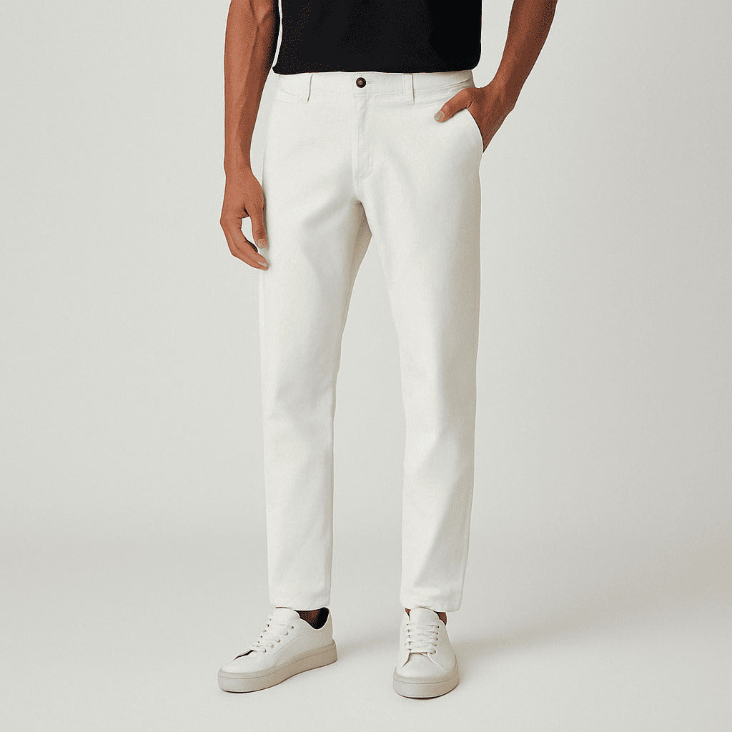 Calça Sarja com Corte Chino - Santorini